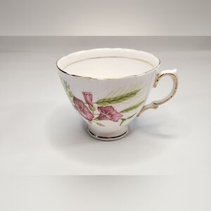 Vintage Colclough White Floral  Tea Cup and Saucer